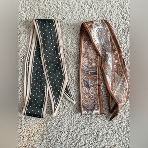 Marshalls Green Polka Dot and Paisley Scarves